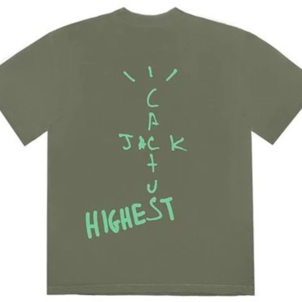 Travis Scott Jordan cactus jack highest T-shirt olive L